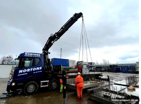 HIAB hire concrete panel lift construction UK
