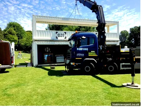 Event container lift, UK events logistics