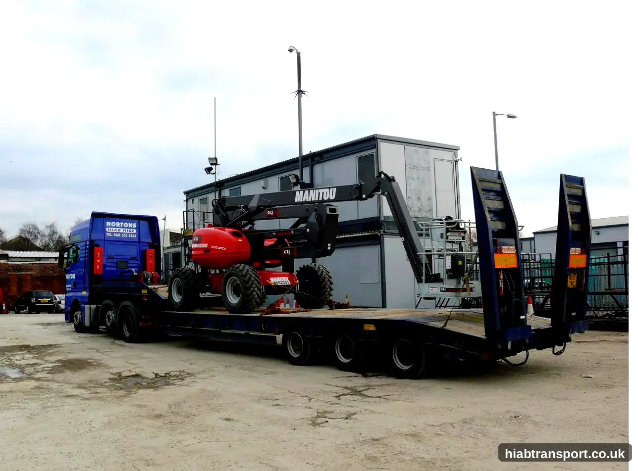 Plant and machinery haulage Manitou cherry picker transport North West