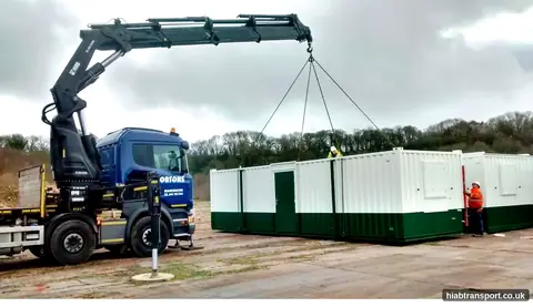 HIAB hire modular building installation Manchester