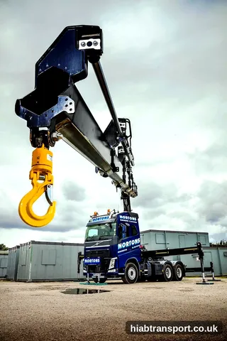HIAB hire Volvo FH extended boom Manchester