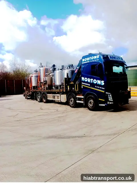HIAB transport brewery equipment haulage UK