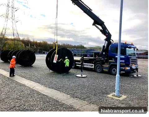 HIAB crane cable drum lift electrical installation UK