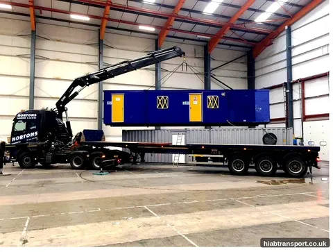 HIAB transport modular welfare unit indoor lift UK